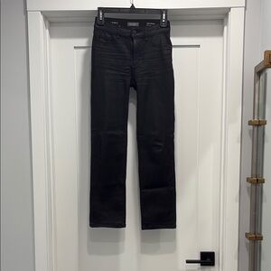 DL1961 Women's Black Coated Straight Leg Jeans